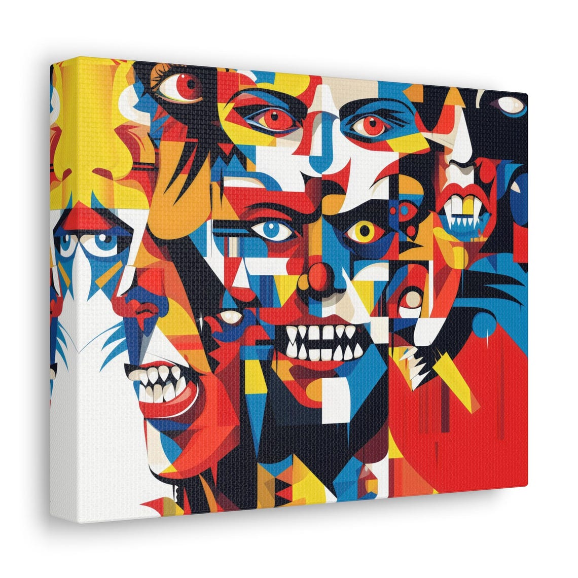 Geometric Vampire Gothic Modern Painting Halloween Eccentric Wall Print Airbnb Art Wall Decor - Image 3