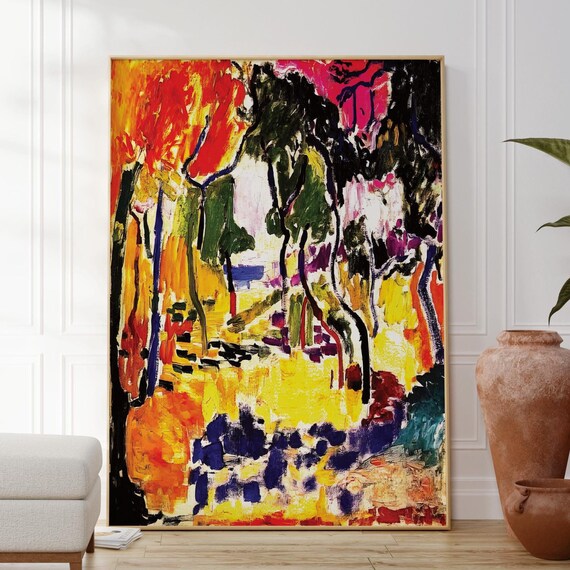 Henri Matisse Collioure Countryside Fauvist Autumn Trees Painting Poster