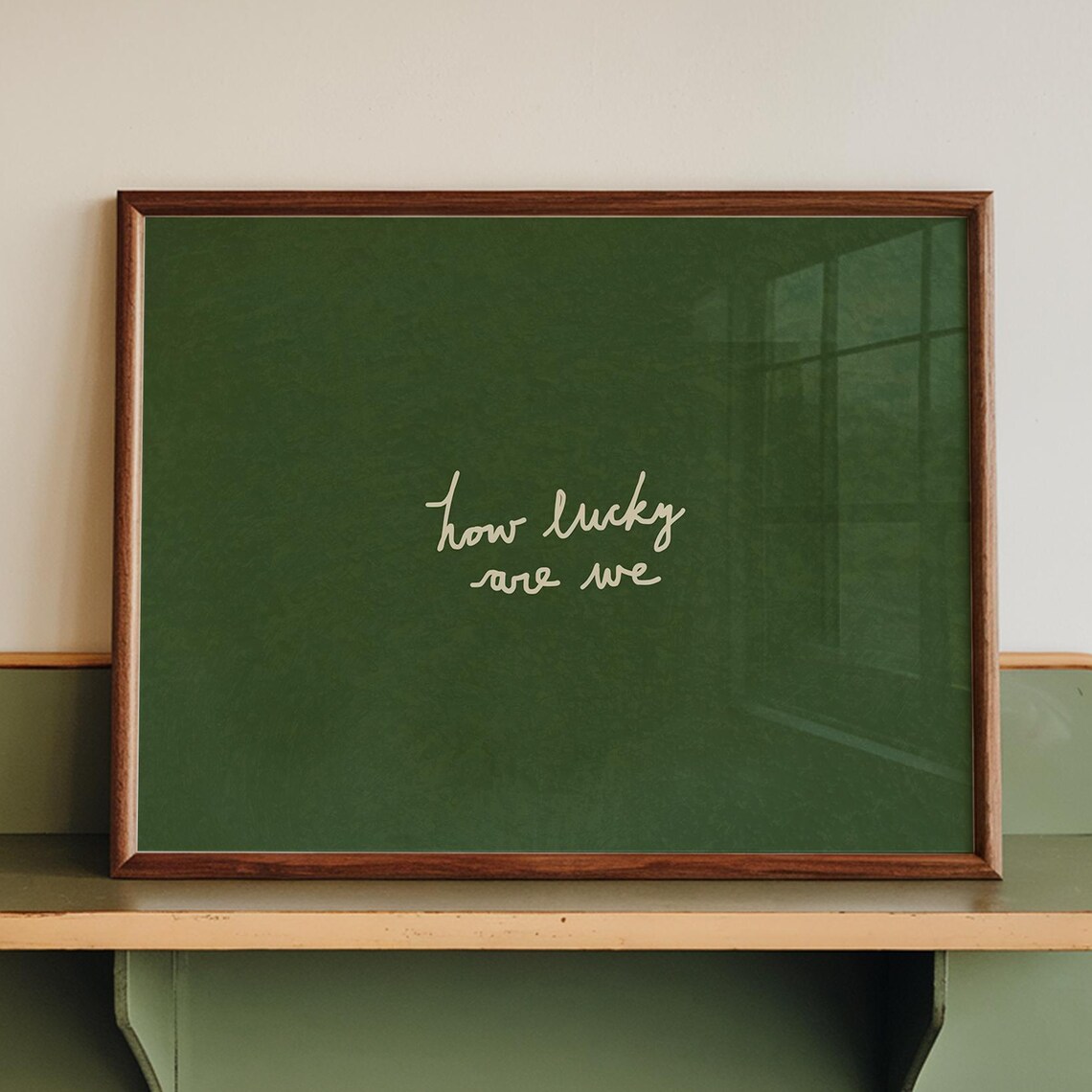 How Lucky Are We, Minimalist Typography Art Print