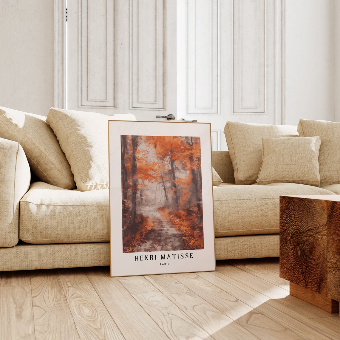 Henri Matisse Paris Misty Autumn Forest Path Orange Fall Poster - Image 2