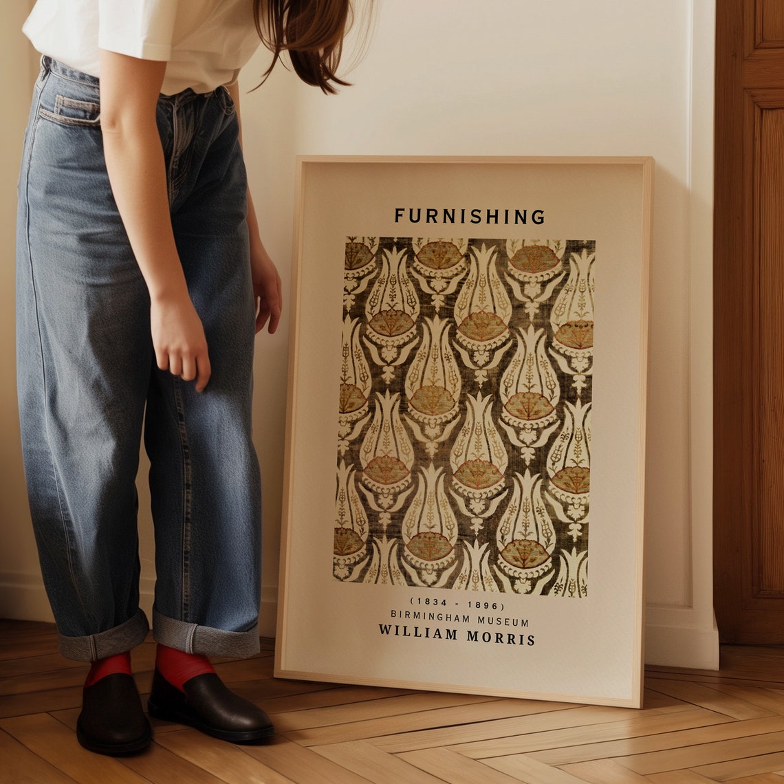 William Morris Furnishing 1834 1896 Floral Textile Pattern Poster - Image 3
