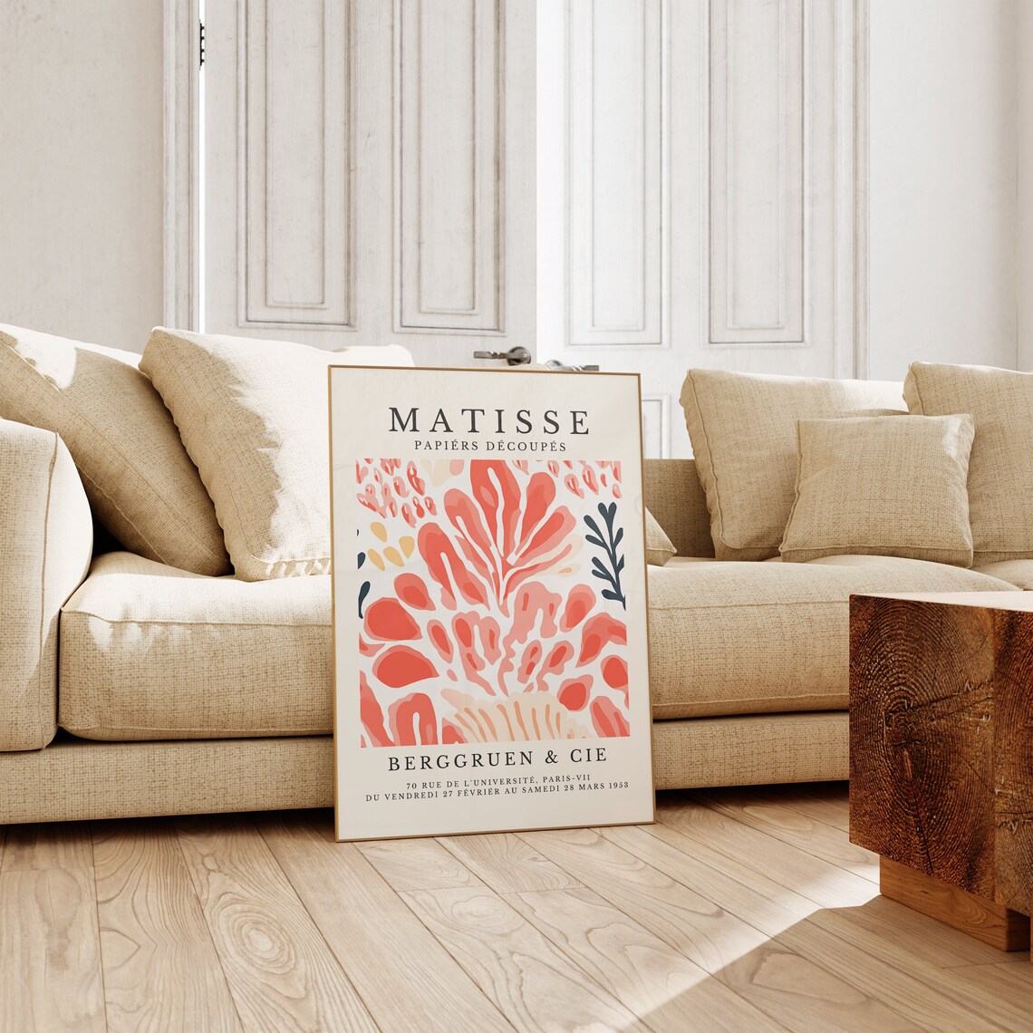 Matisse Cut Outs, Minimalist Neutral Art Print
