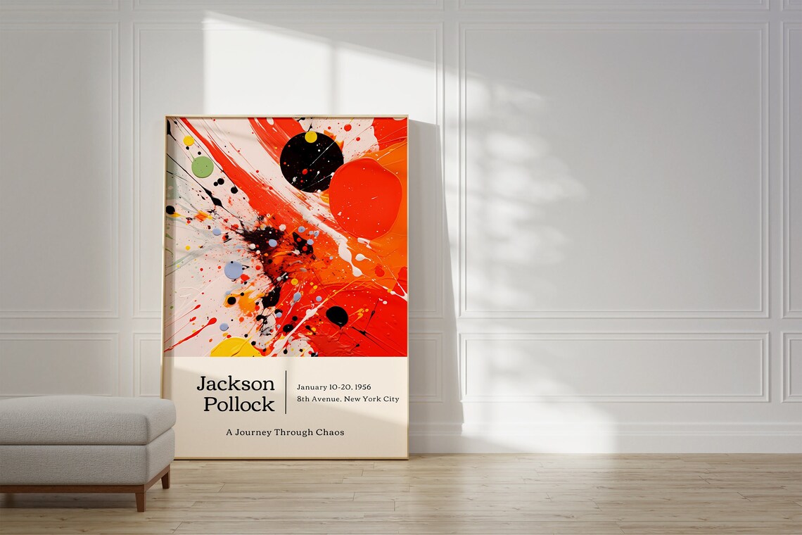 Jackson Pollock Abstract Maximalist Art Print