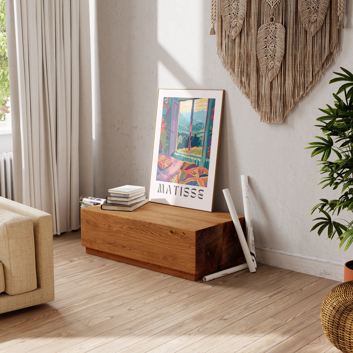 Henri Matisse Open Window Mountain View Colorful Interior Art Poster - Image 3