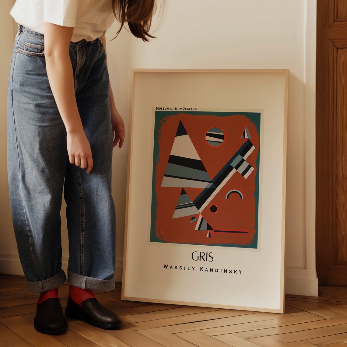 Wassily Kandinsky Gris Geometric Abstract New Zealand Museum Poster - Image 4