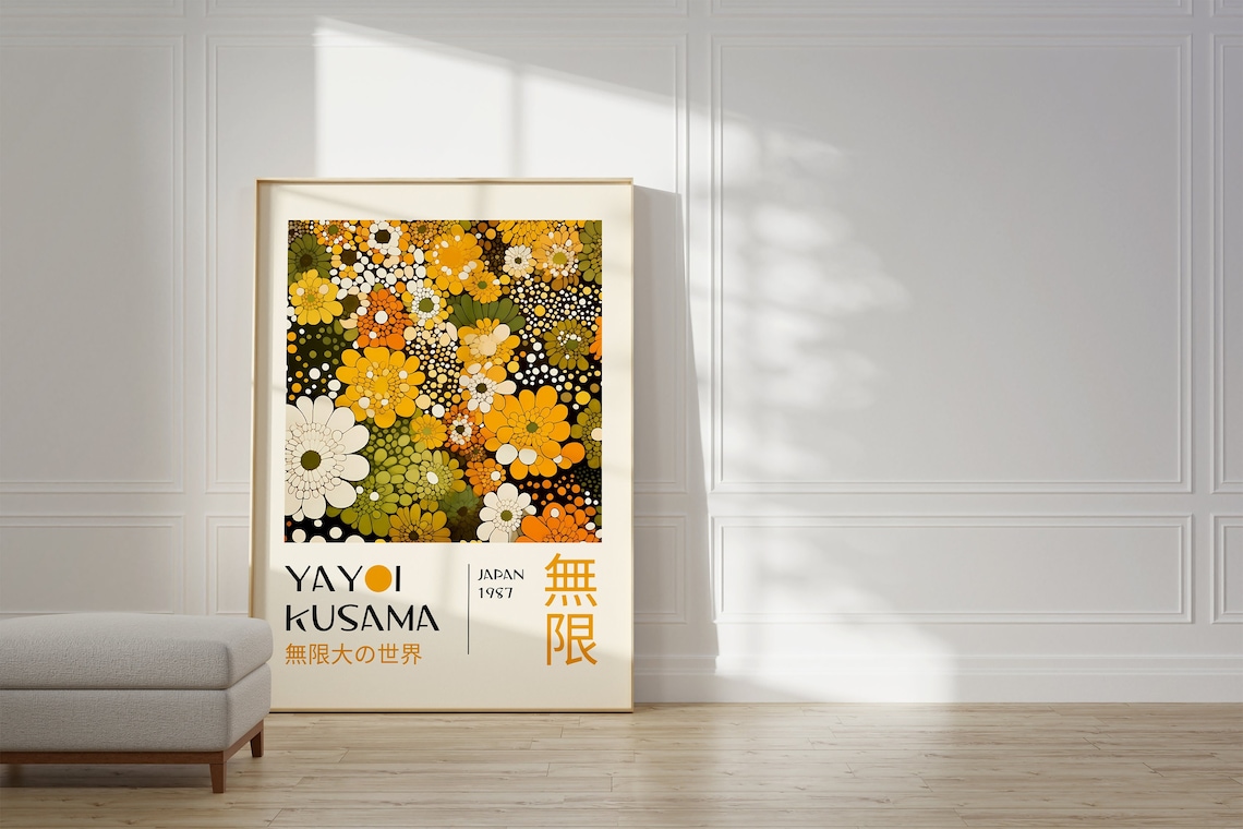Yayoi Kusama Japanese Abstract Wall Art Print