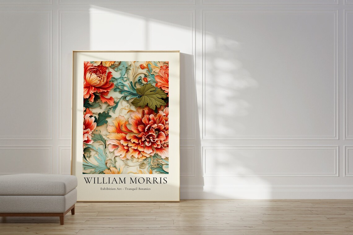 William Morris Flower Market Art Print, Mid-Century