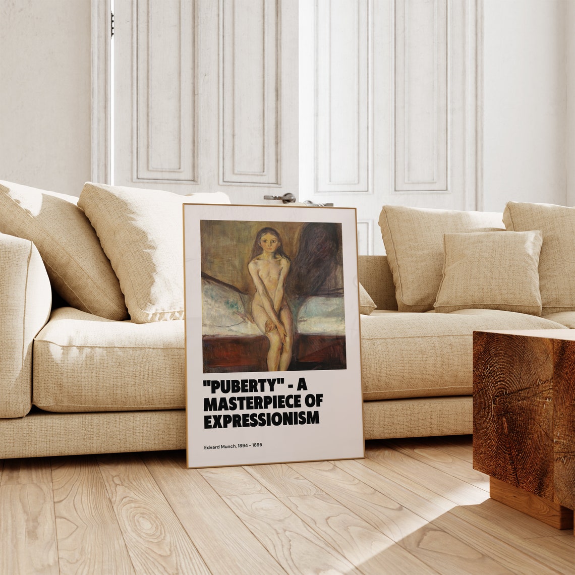 Edvard Munch Puberty 1894 Masterpiece of Expressionism Art Poster - Image 2
