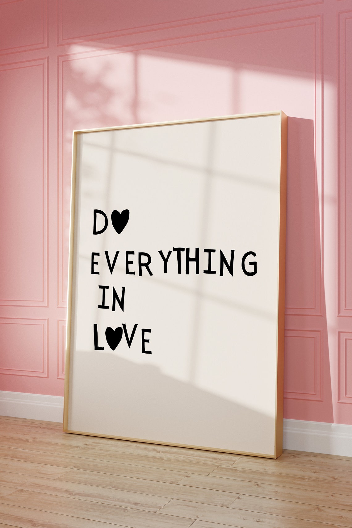 Do Everything In Love Black Scripture Christian Decor Poster - Image 2