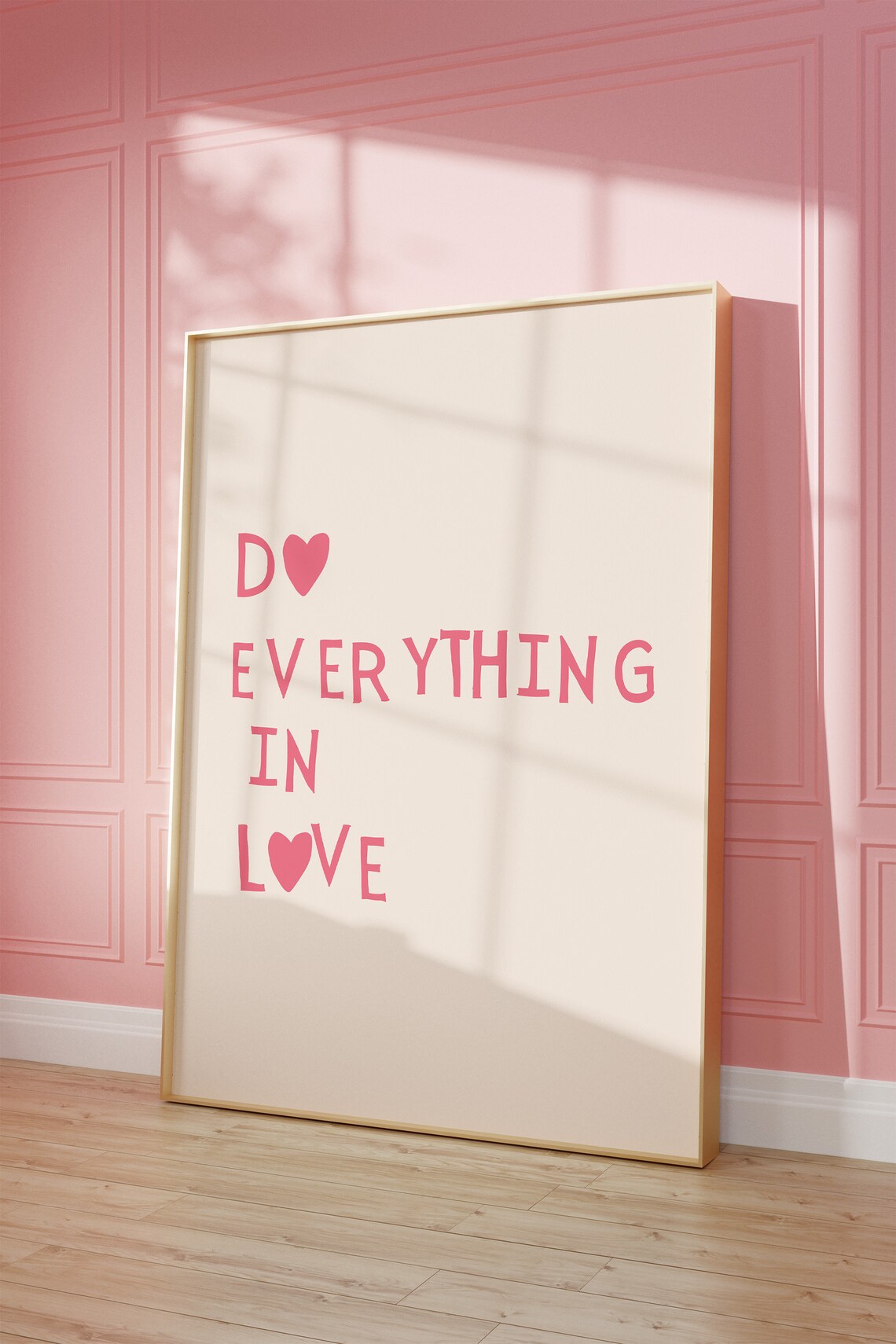 Do Everything In Love Minimalist Christian Art Print - Image 2