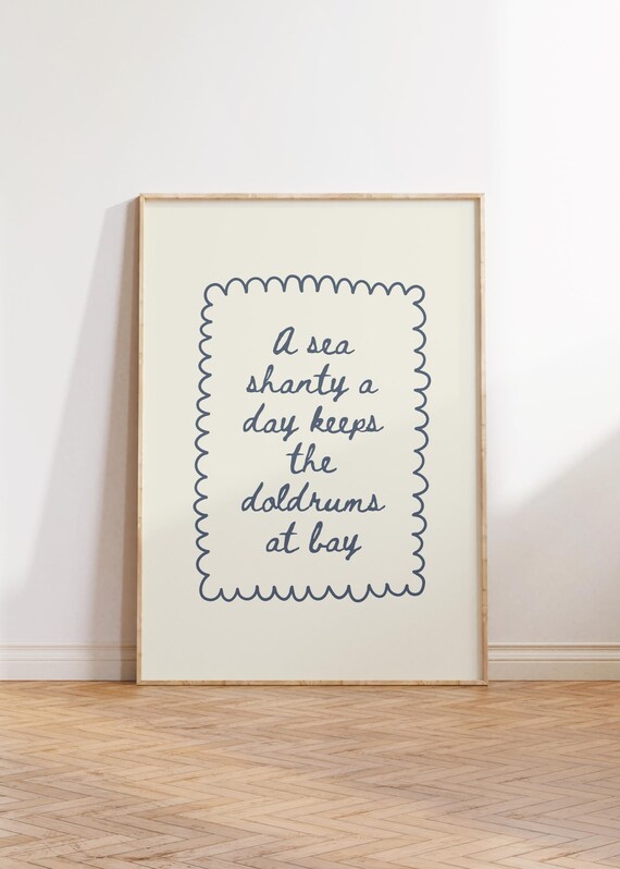 Nautical Quote Art Print Beach Typography Poster Digital Download