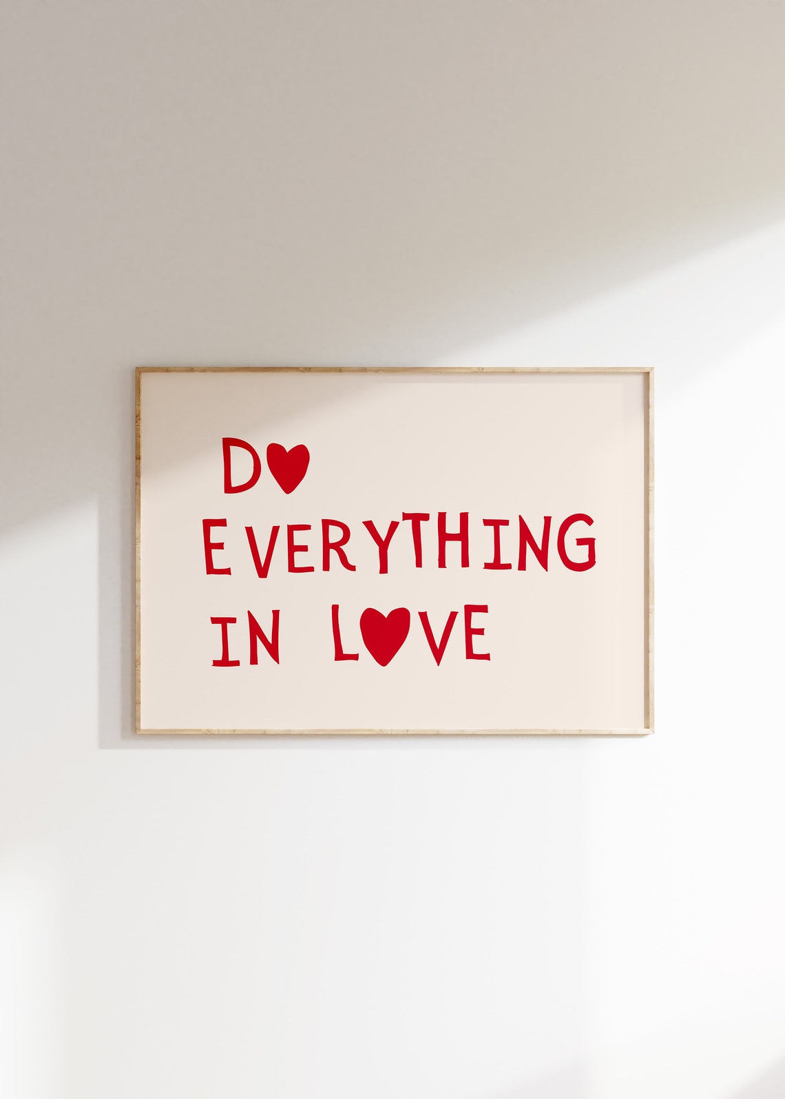 Do Everything In Love Red Landscape Christian Scripture Decor Poster - Image 4