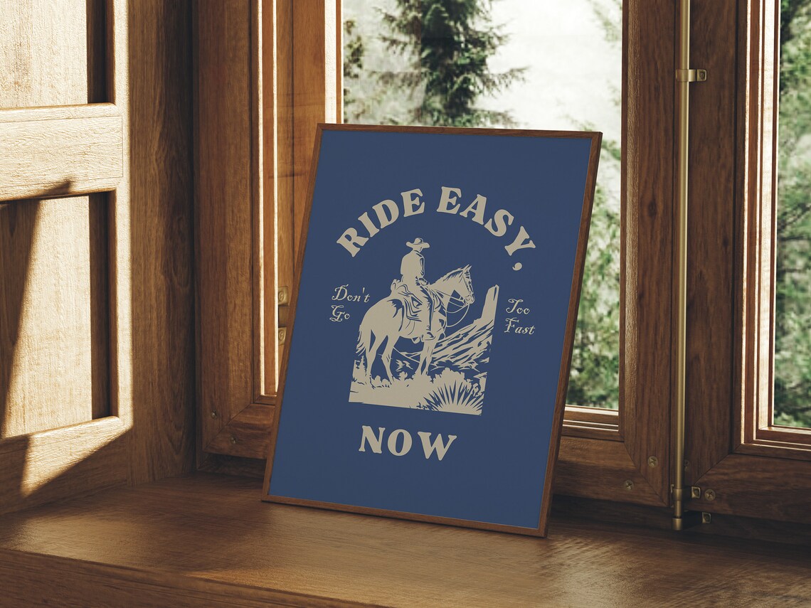 Cowboy Quote Retro Western Poster, Wild West Decor - Image 2