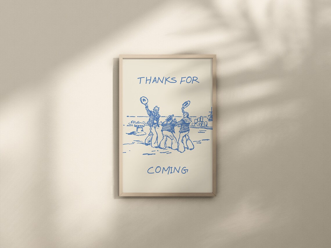 Thanks For Coming Cute Beachy Quote Poster - Image 2