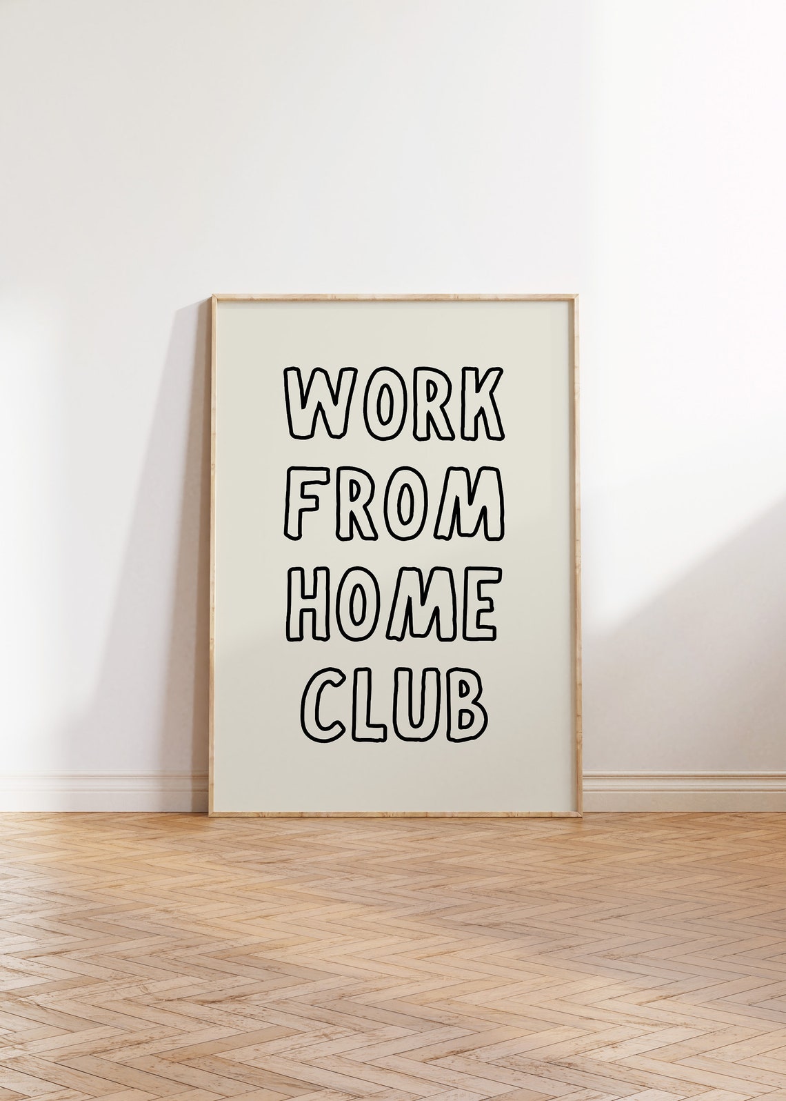 Work From Home Club Print Office Wall Art Corporate Poster Funny Office Print Work From Home Decor Cute Work Poster 1 Print - Image 3