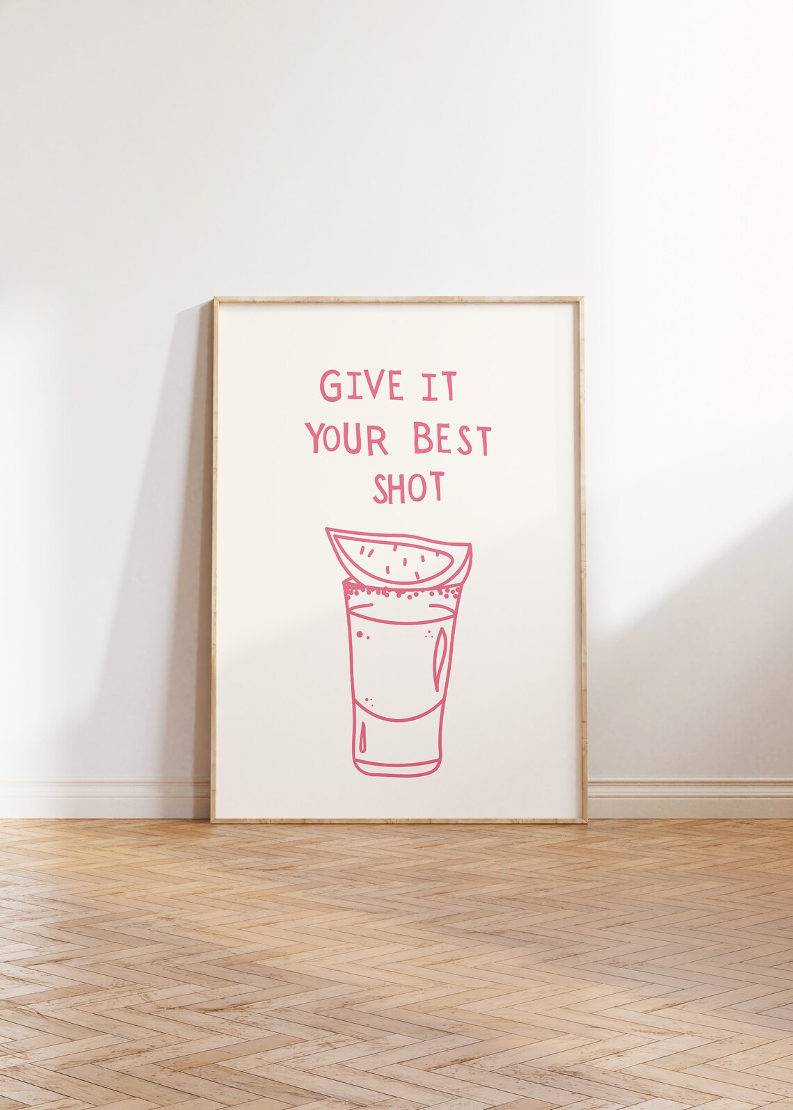 Give It Your Best Shot, Modern Bar Art Print - Image 3