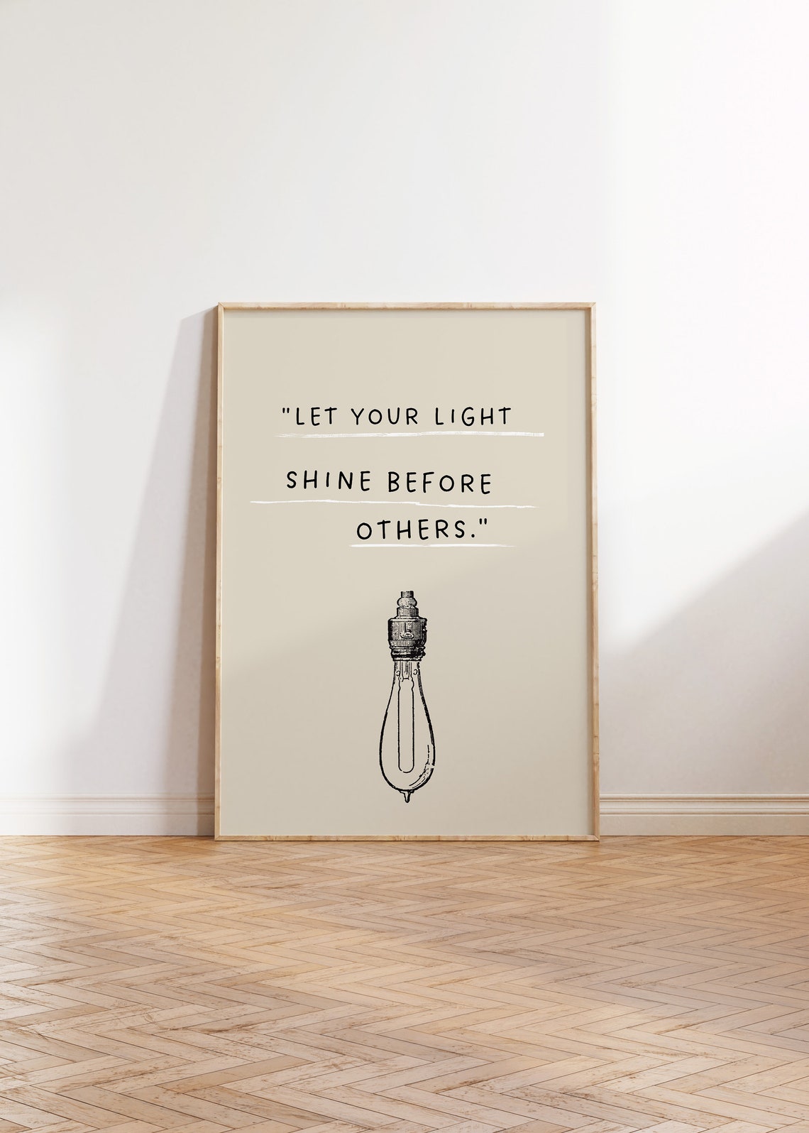 Let Your Light Shine Before Others Inspirational Quote Print - Image 2