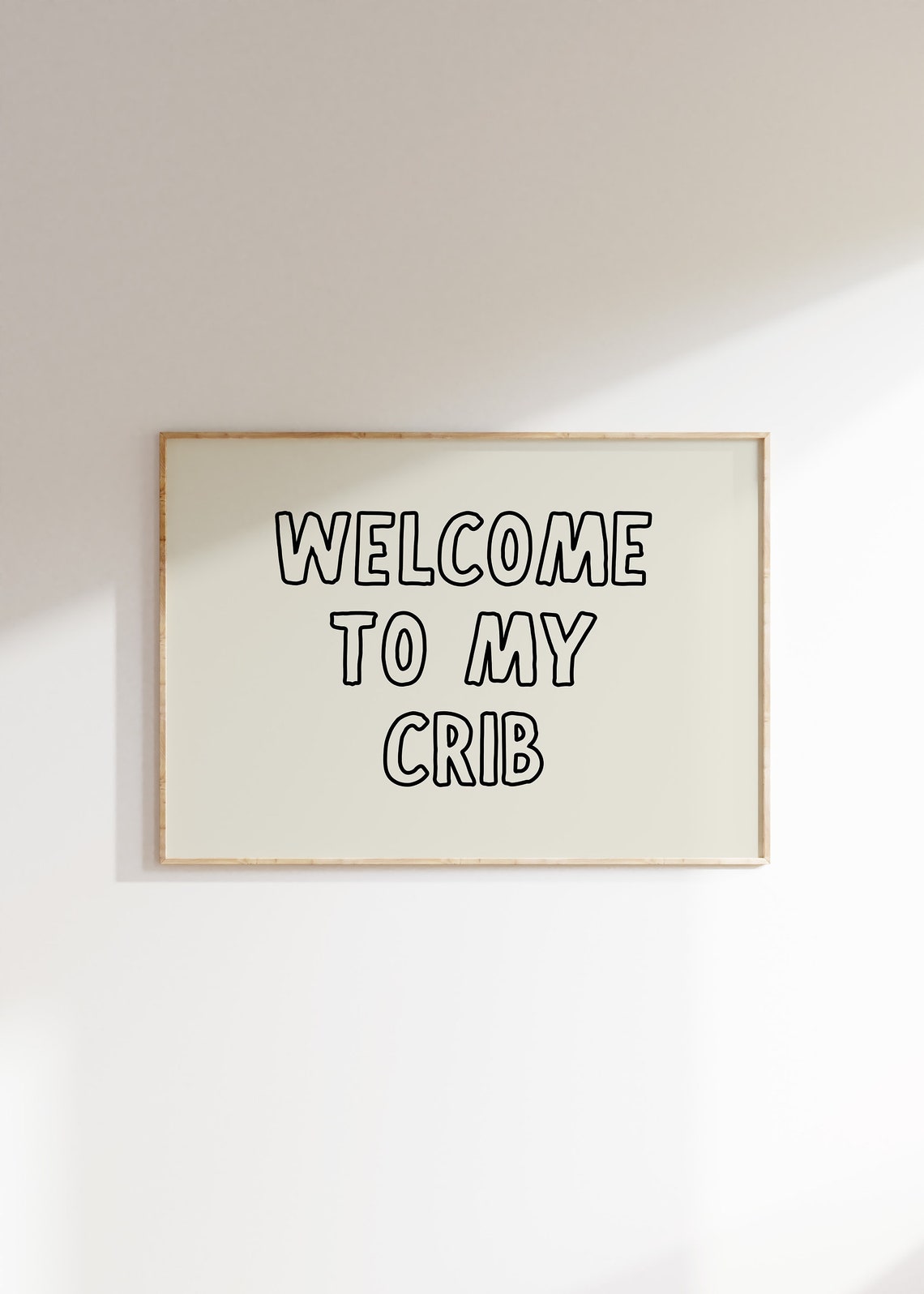 Welcome To My Crib Print Cute Entryway Print Typography Wall Art Quirky Apartment Decor Funny Poster 1 Horizontal Print - Image 4