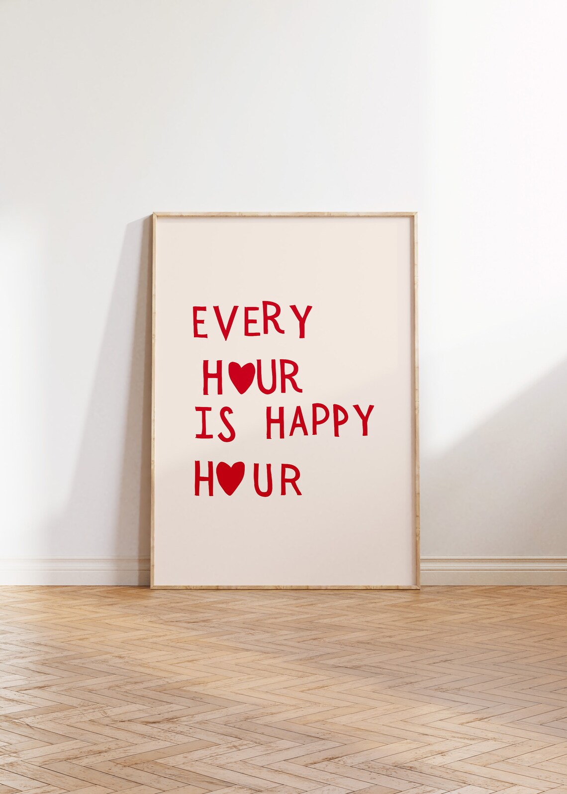 Happy Hour Bar Cart Wall Art, Cute Drinks Poster - Image 3