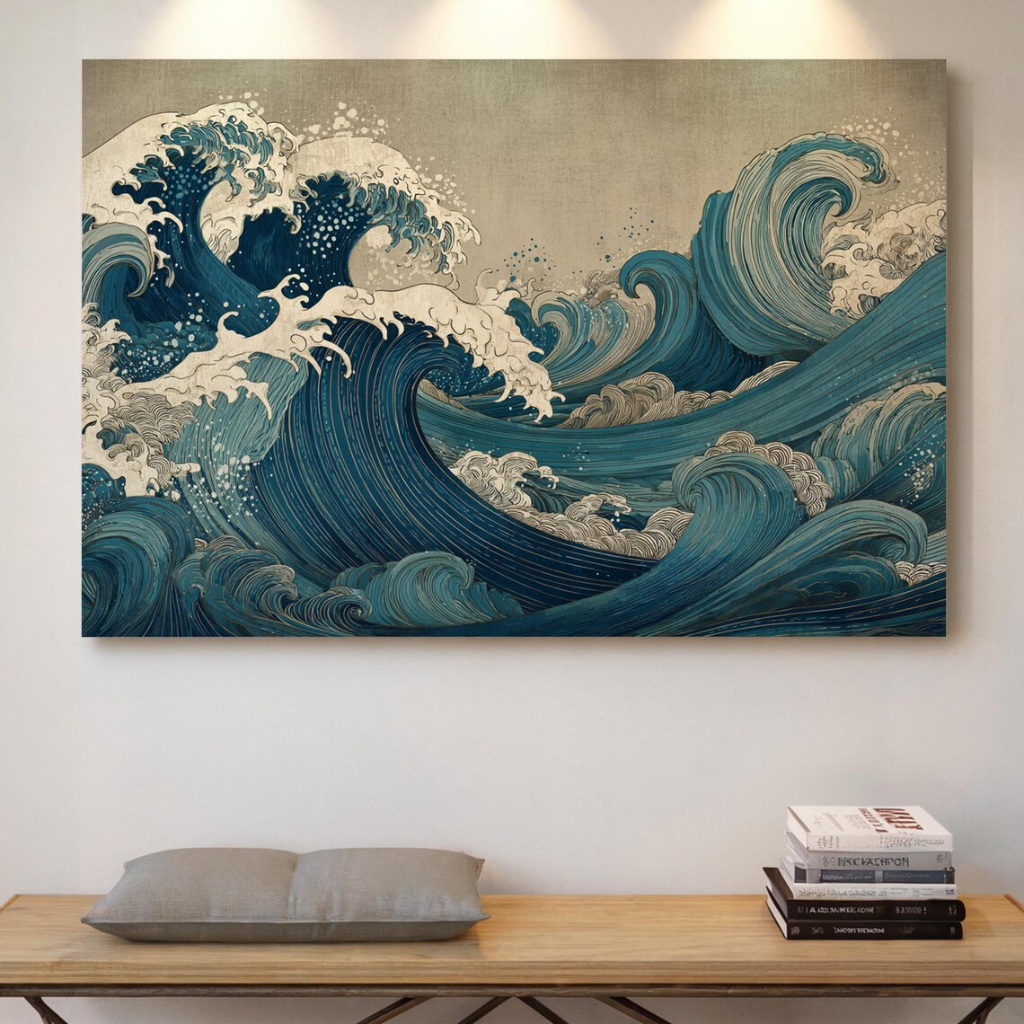 Hokusai Japanese Wave Art Print, Coastal Zen Decor