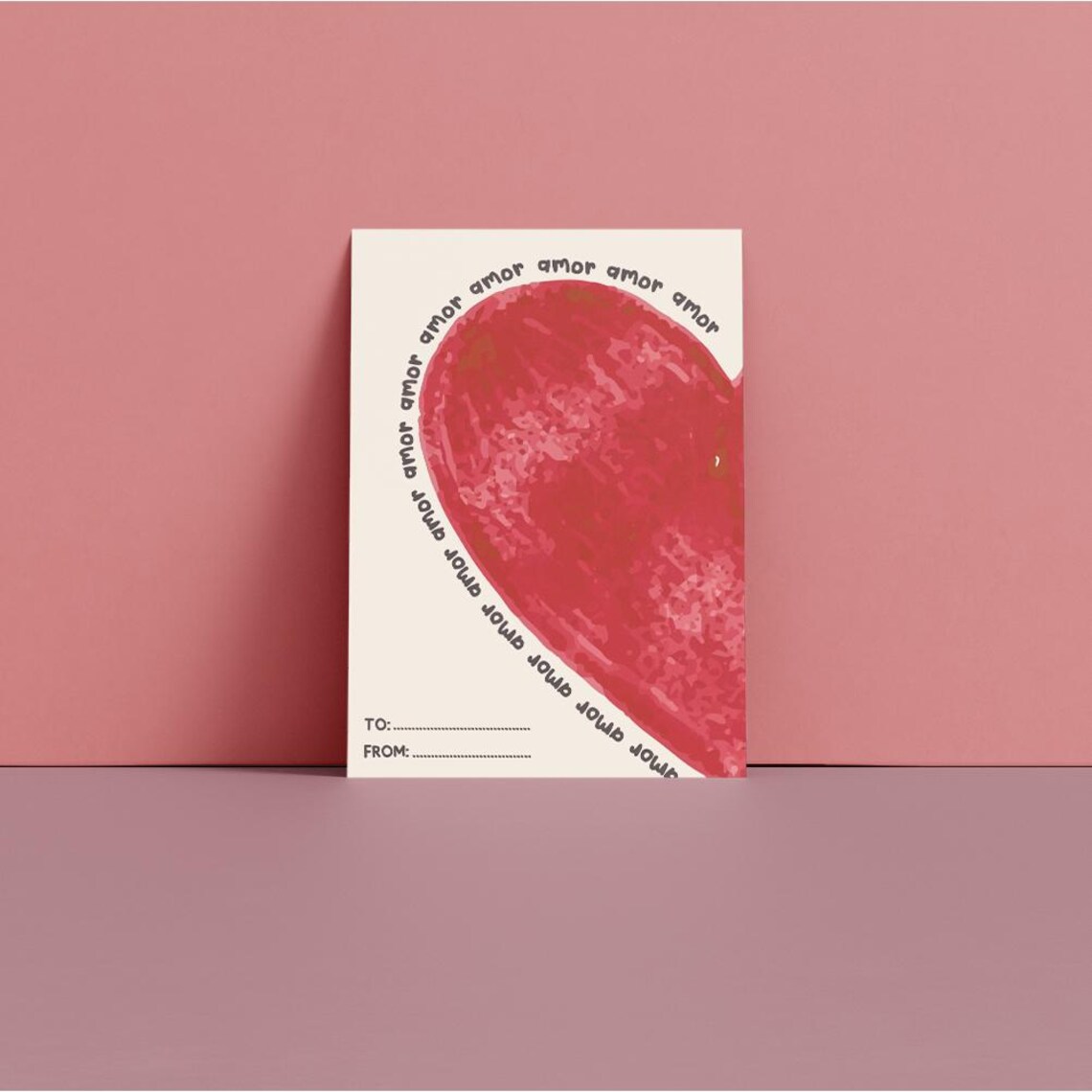 Valentine's Day Amor Love Minimalist Art Print