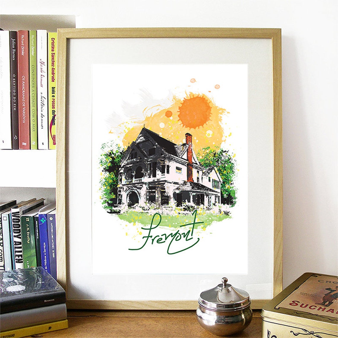Fremont Print Fremont Skyline Fremont Art Fremont Poster Fremont Watercolor Fremont Art Print Fremont Map Fremont Wall Art - Image 2