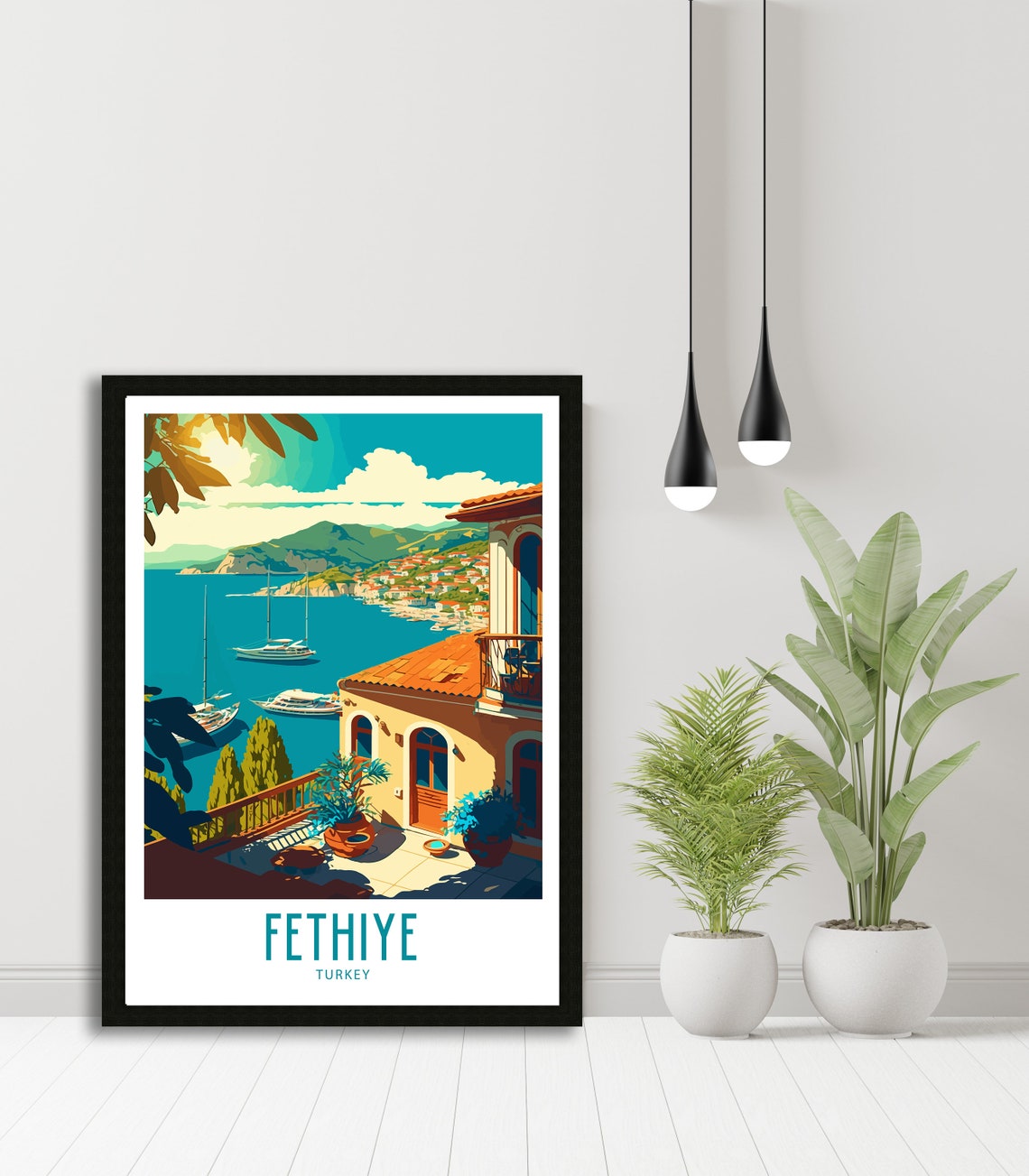Fethiye Travel Print Wall Art Fethiye Turkey Travel Poster Gift Fethiye Turkey Scenery Wall Art Fethiye Turkey Gift Wall Art Fethiye Turkey - Image 5