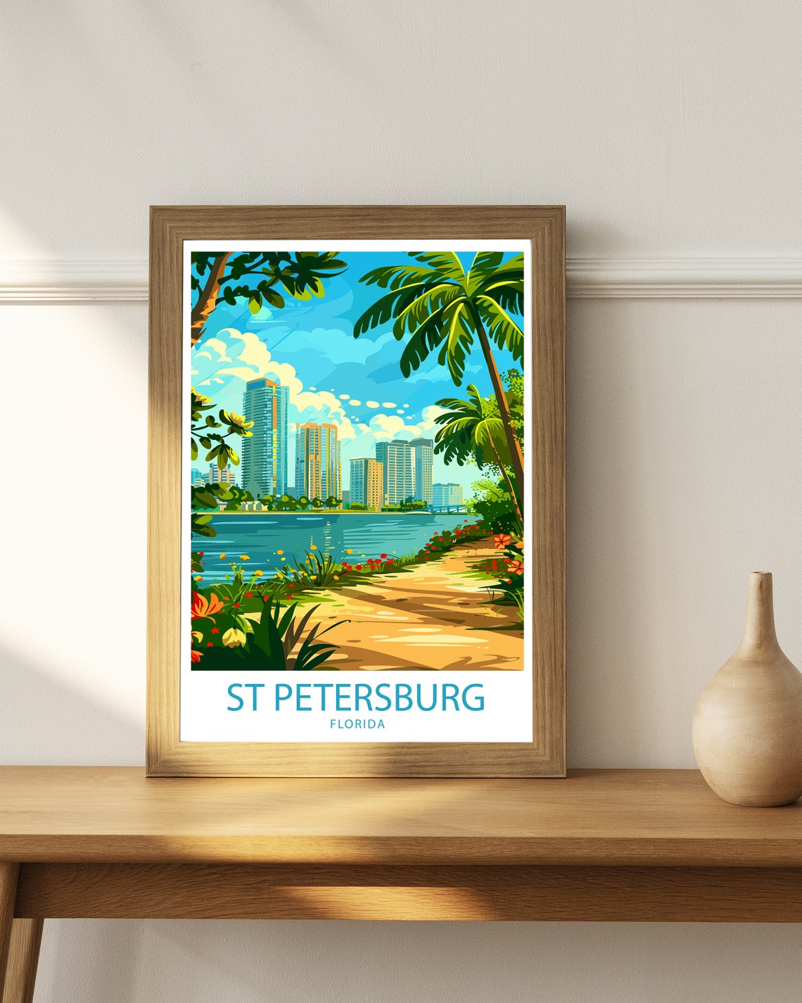 St Petersburg Florida Travel Print St Petersburg Wall Decor Usa St Petersburg Art St Petersburg Wall Art Usa Poster Gift St Petersburg Art - Image 3