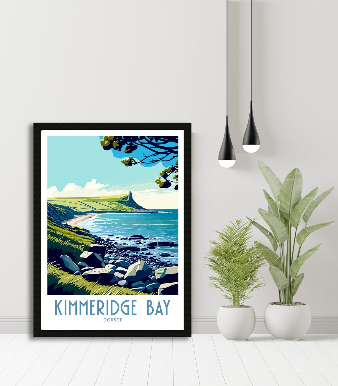 Kimmeridge Bay Dorset Green Headland View Vintage Travel Poster - Image 5