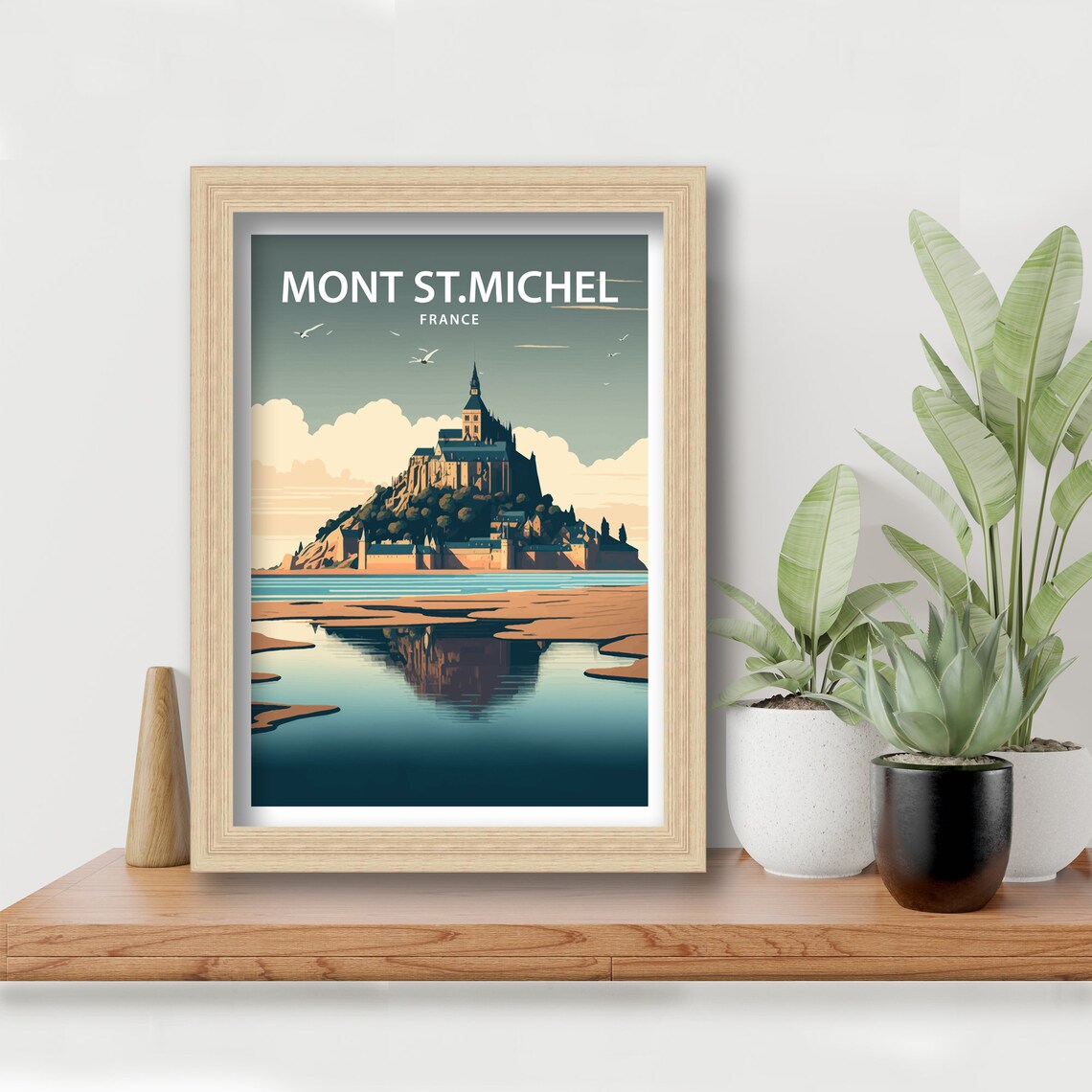 Mont St Michel Travel Poster, France Art Print - Image 2