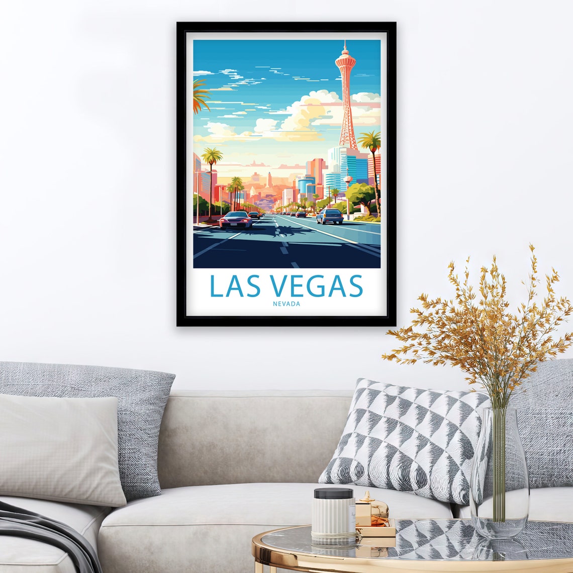 Las Vegas Nevada Stratosphere Tower Daytime Strip Street Poster - Image 2