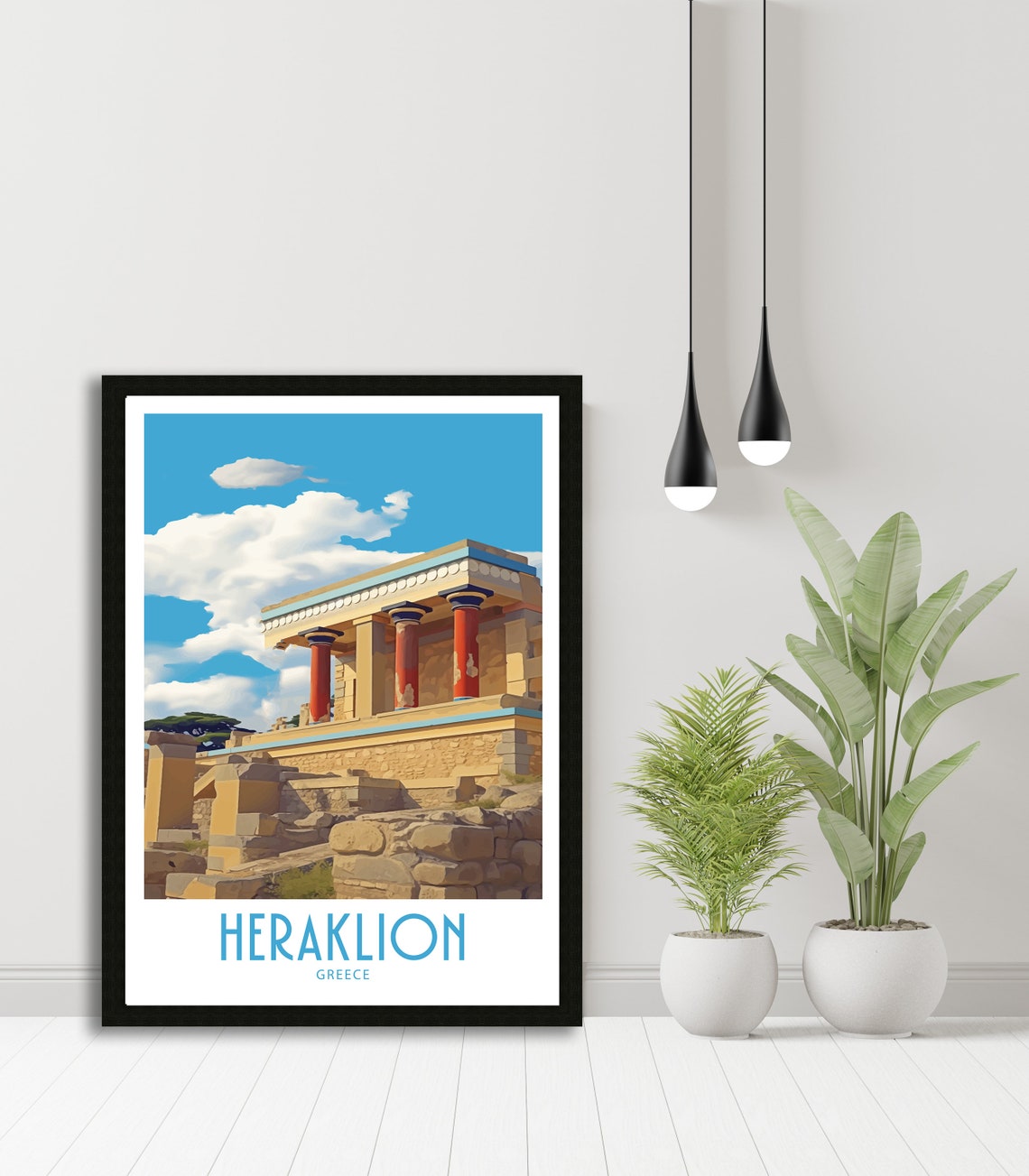 Heraklion Crete Palace of Knossos Ancient Ruins Travel Poster - Image 5