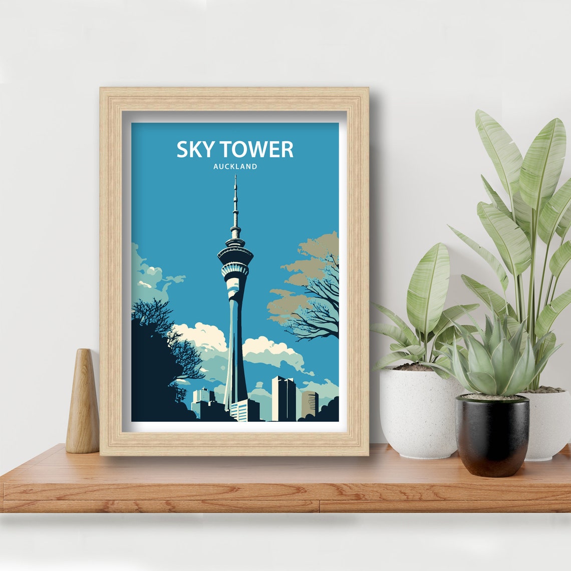 Sky Tower Art Print Auckland Poster Auckland Print New Zealand Print New Zealand Poster Sky Tower Poster Auckland Wall Art - Image 5