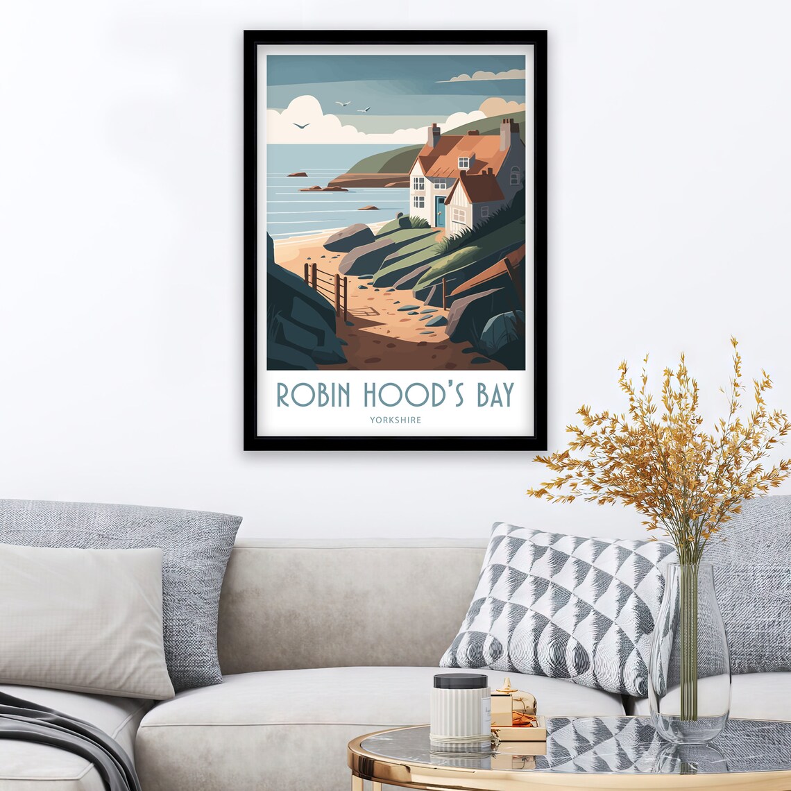 Robin Hoods Bay Travel Poster, North Yorkshire Coast - Image 5