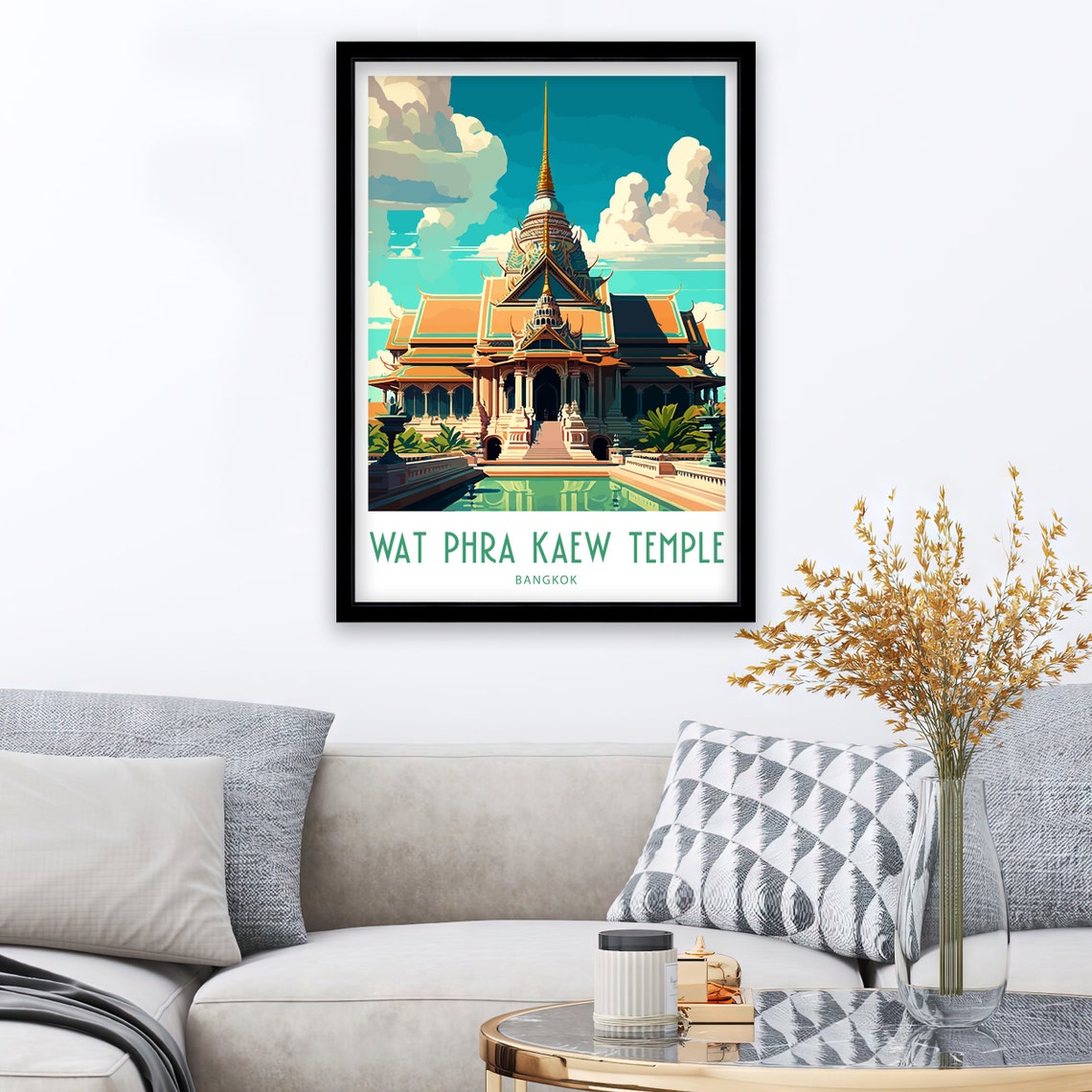 Wat Phra Kaew Temple Travel Print Bangkok Travel Print Bangkok Home Dcor Bangkok Art Print Bangkok Thailand Room Print For Bangkok Gifts - Image 3