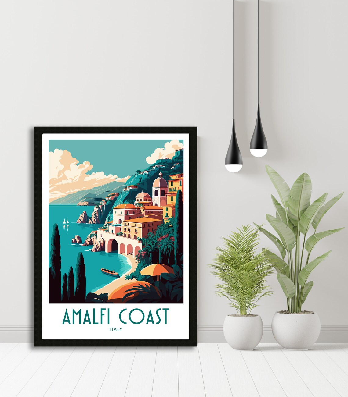 Amalfi Coast Home Living Decor Wall Art Print - Image 5