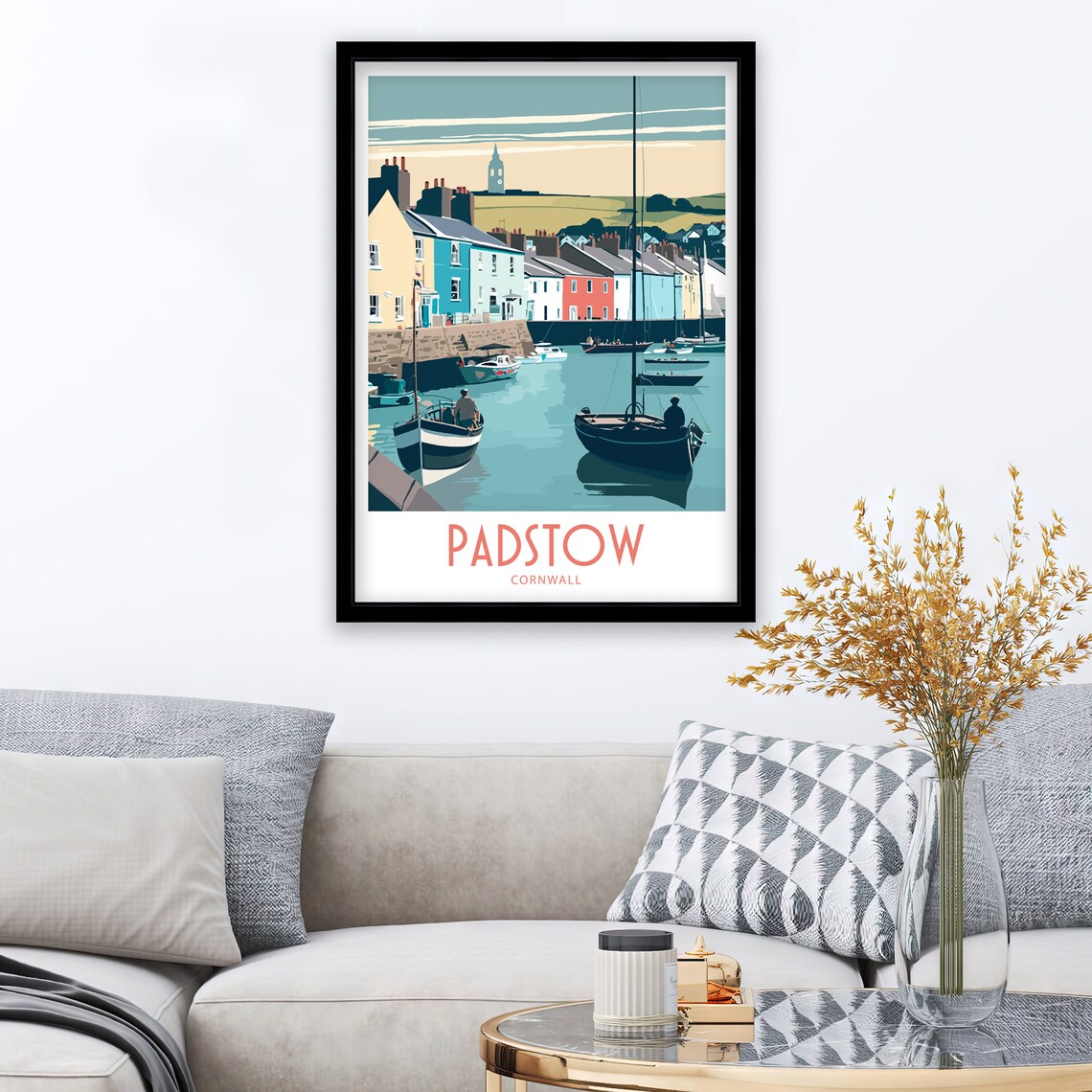 Padstow Travel Poster, Cornwall Travel Wall Art - Image 4