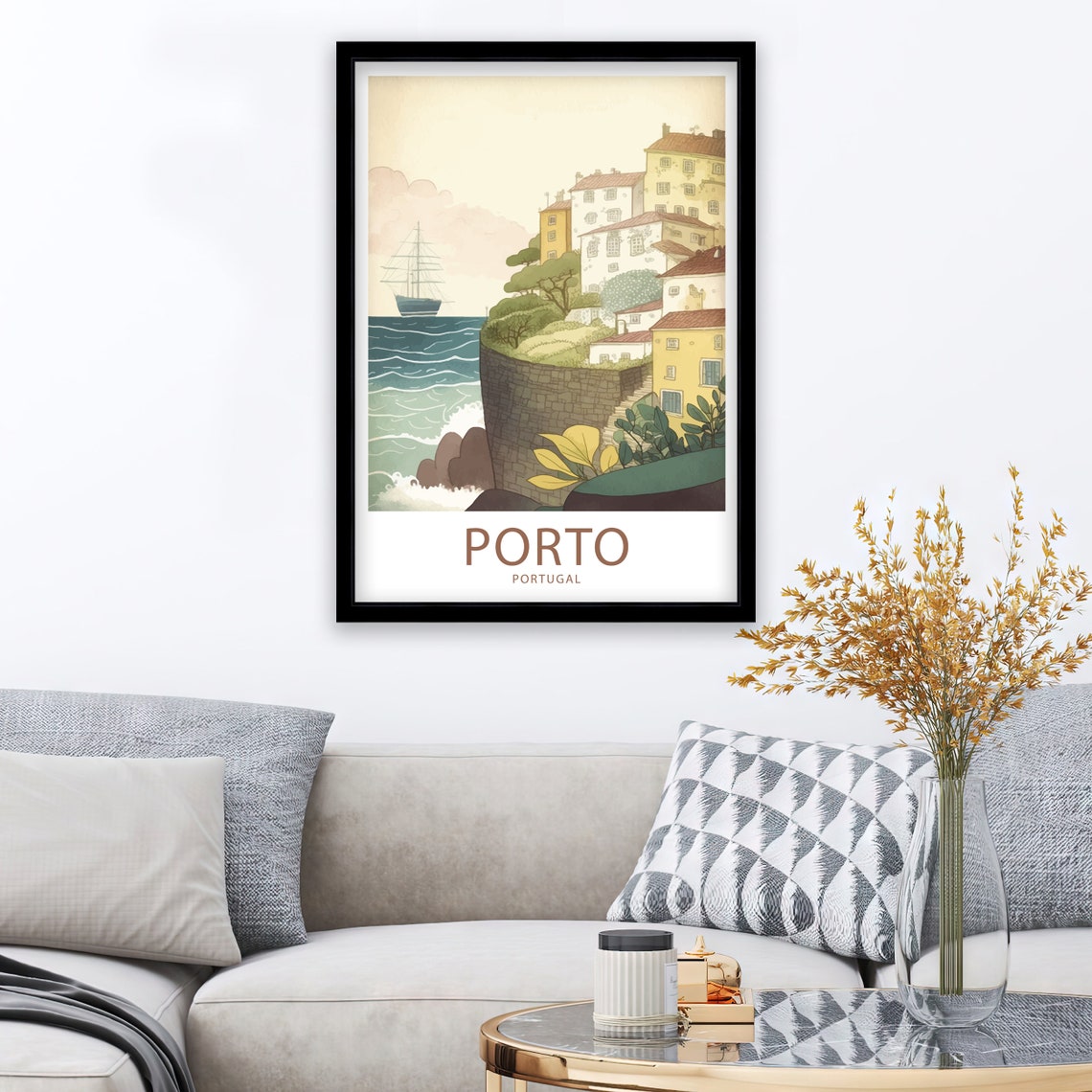 Porto Travel Print Wall Art Porto Travel Poster Gift Porto Portugal Scenic Wall Art Porto Portugal Gift For Porto Portugal Scenic Artwork - Image 3