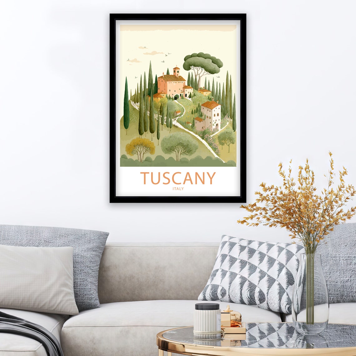 Tuscany Travel Print Wall Art Tuscany Travel Poster Gift Tuscany Italy Scenic Wall Art Tuscany Italy Gift For Tuscany Italy Scenic Artwork - Image 3