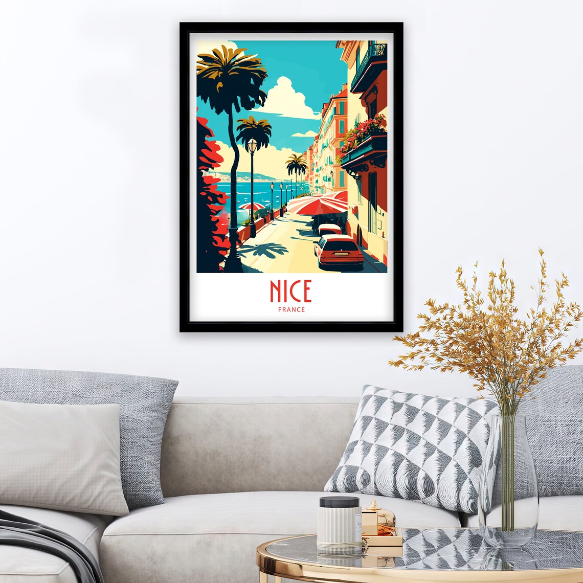 Nice France Travel Poster, Scenic Wall Art - Image 3