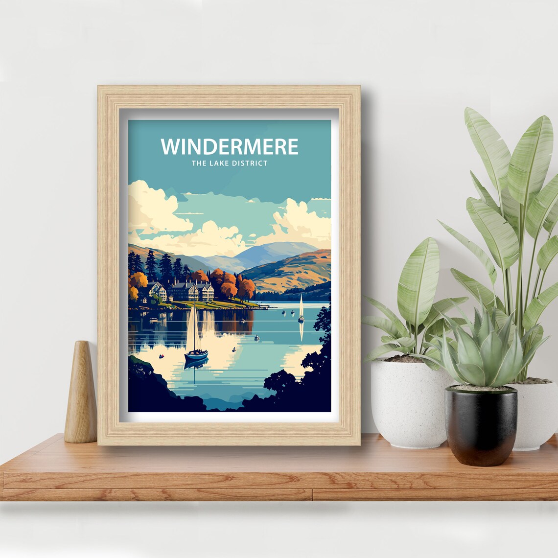 Windermere Travel Poster, Lake District Art Print - Image 5