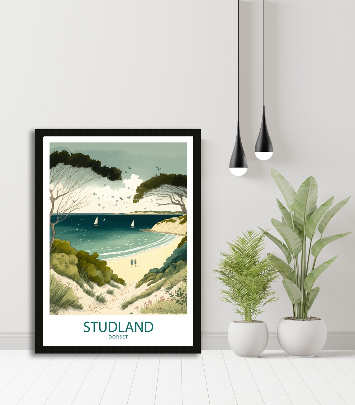 Studland Beach Travel Poster, Dorset Coast - Image 5