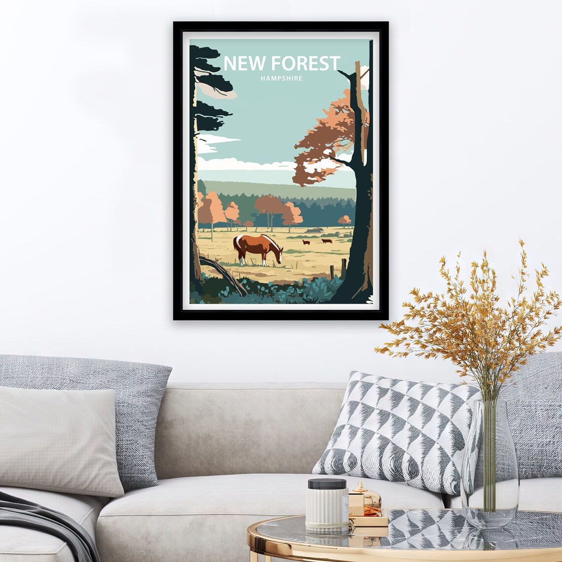 New Forest Ponies, Hampshire National Forest Art Print - Image 2
