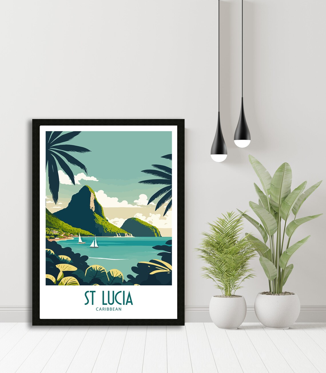 St Lucia Travel Poster, Saint Lucia Wall Art - Image 4