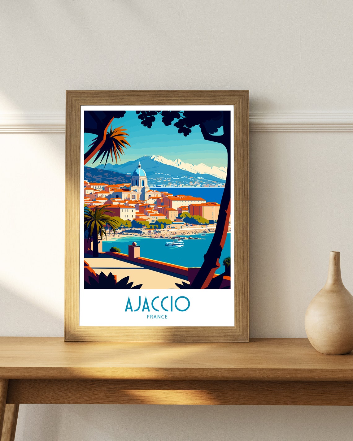 Ajaccio Travel Print Ajaccio France Poster Home Dcor Ajaccio France Art Print Ajaccio French Room Print Ajaccio France Wall Decor Ajaccio - Image 5