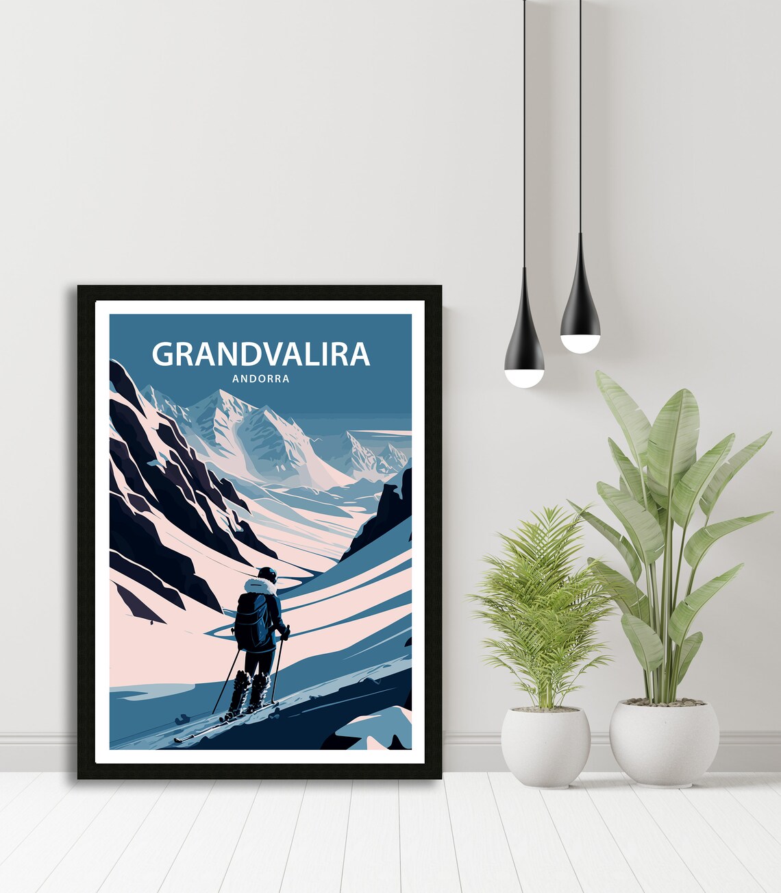Andorra Ski Poster, Ski Resort Travel Poster - Image 4