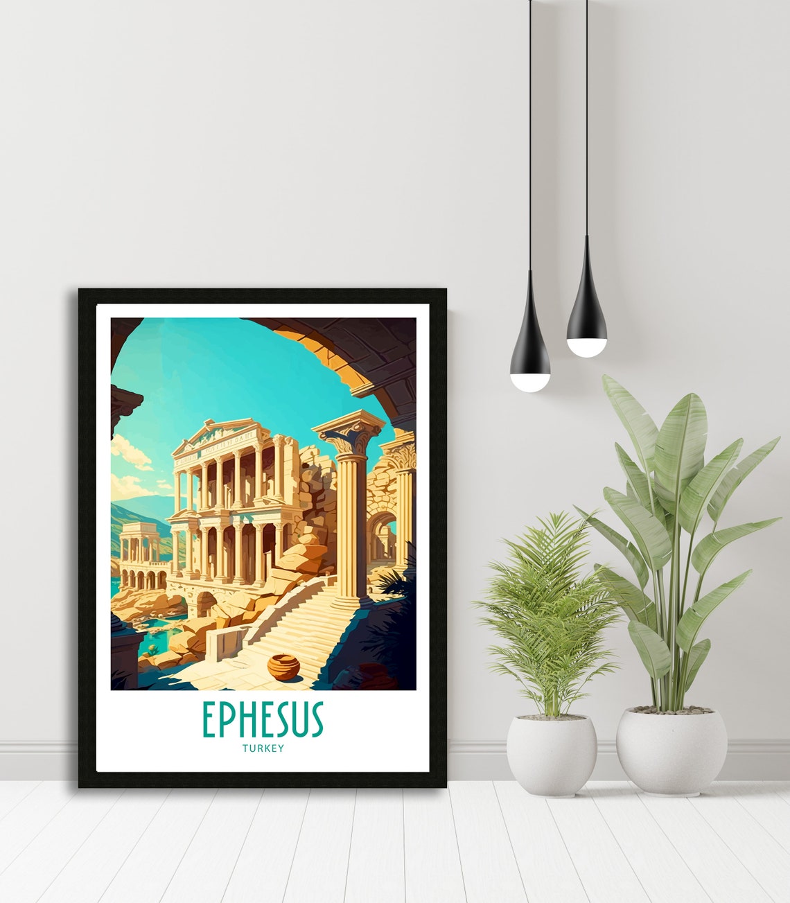 Ephesus Turkey Ancient Roman Ruins Columns Vintage Travel Poster - Image 5