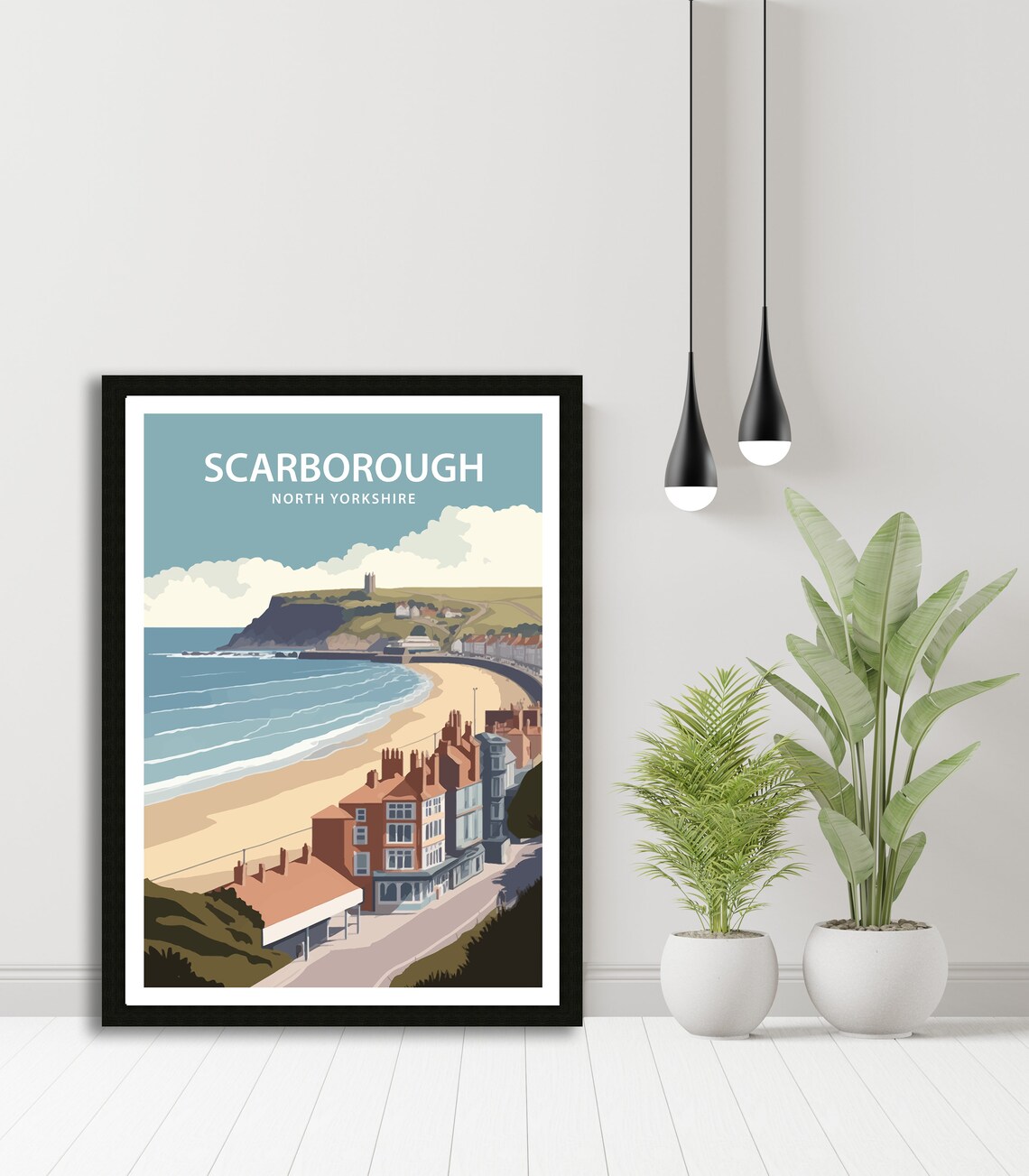 Scarborough Travel Poster, Yorkshire Scenery Art Print - Image 4