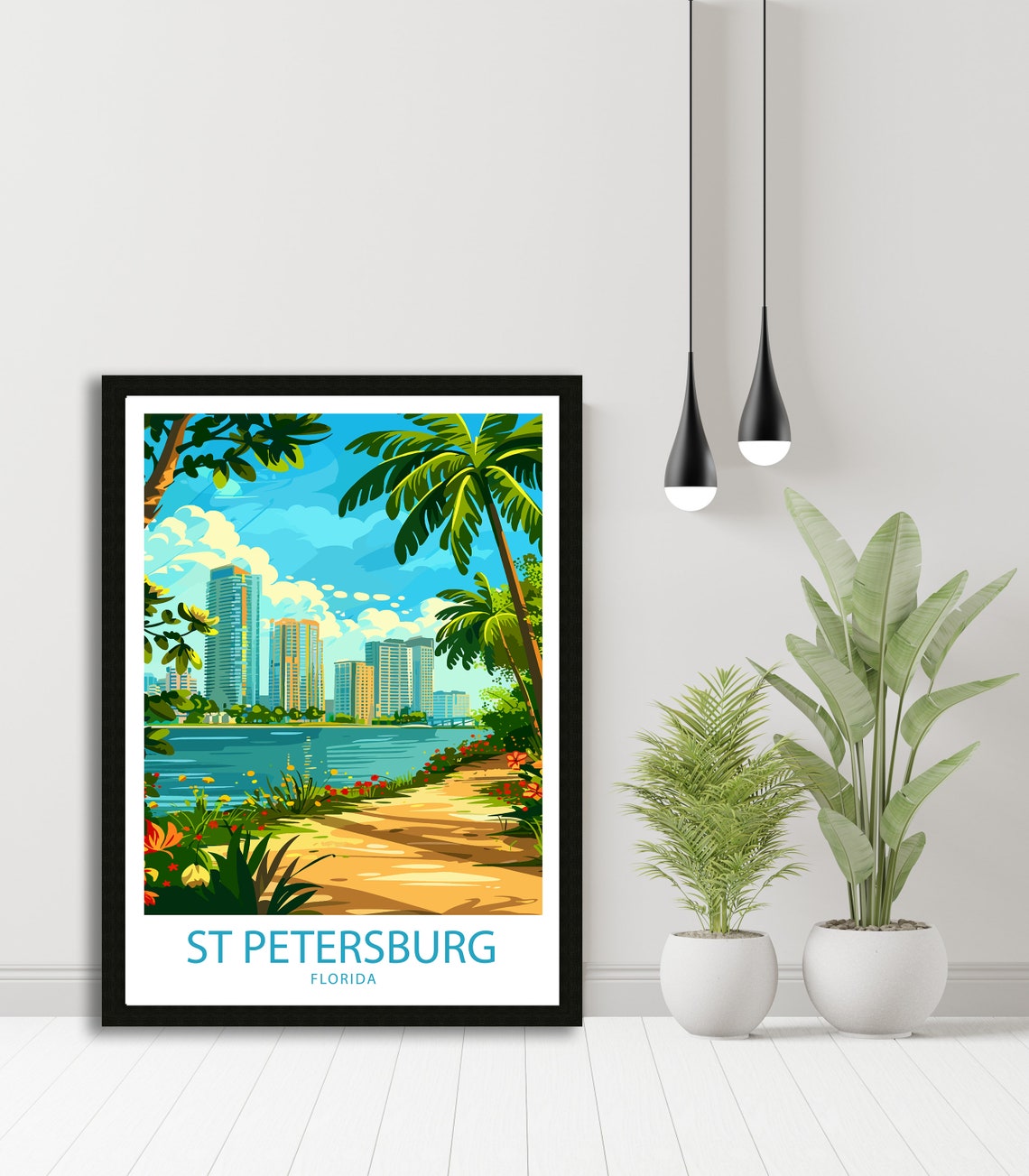 St Petersburg Florida Travel Print St Petersburg Wall Decor Usa St Petersburg Art St Petersburg Wall Art Usa Poster Gift St Petersburg Art - Image 4