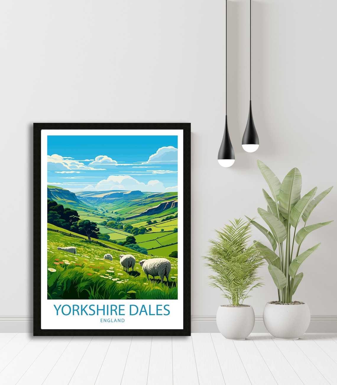 Yorkshire Dales Travel Poster, UK Wall Decor - Image 4
